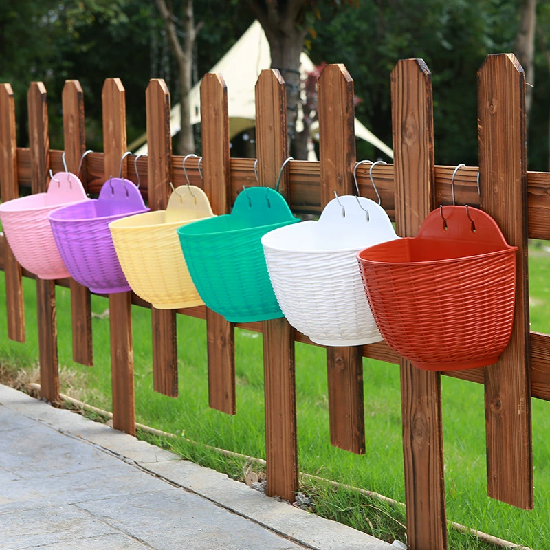 Настенный цветочный горшок зеленая стена пластиковая угловая подвесная корзина полукруглая настенная стена подвесной забор балкона утолщенный орхидей