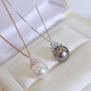 18K Gold Accessories Ice Queen Pendant Head Zircon Yellow and White Picture 12-13 Beads Accessories Do Not Include Beads or Chain