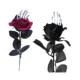 Cross-Border Popular Artificial Black and Red Rose Single Halloween Hand Bone Fake Flower Party Decoration Set Shooting Props