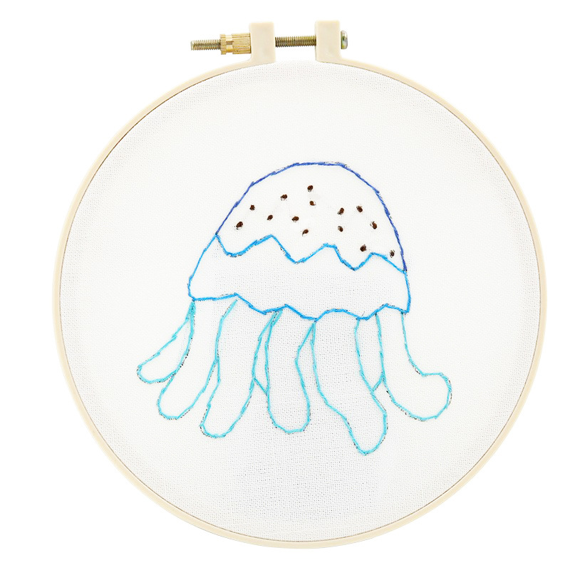 Lindo conejo bordado DIY colgando pintura de los niños Lu bordado puntada primaria práctica punto cruz dibujos animados pequeños adornos de animales