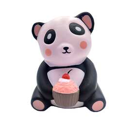 新品 squishy慢回弹玩具 可爱熊猫 仿真动物模型 pu熊猫 树脂玩具
