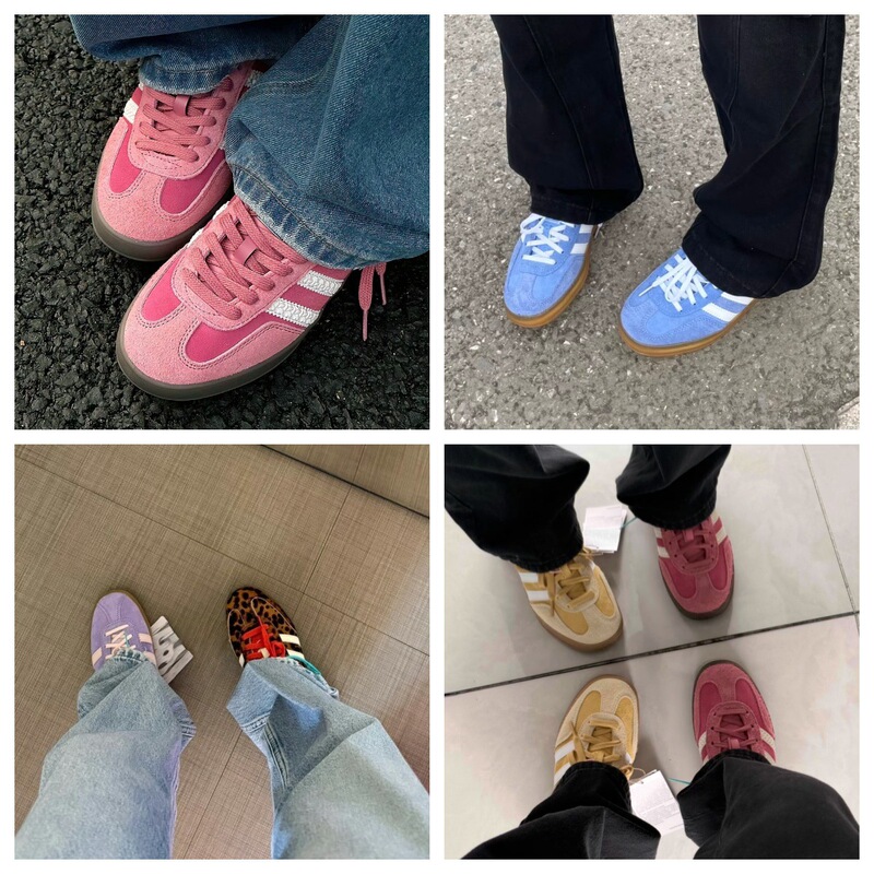 Putian Shoes Pure Original Samba German Training Retro Versatile Blue Pink Strawberry Bear Sports Couple Sneakers for Men and Women