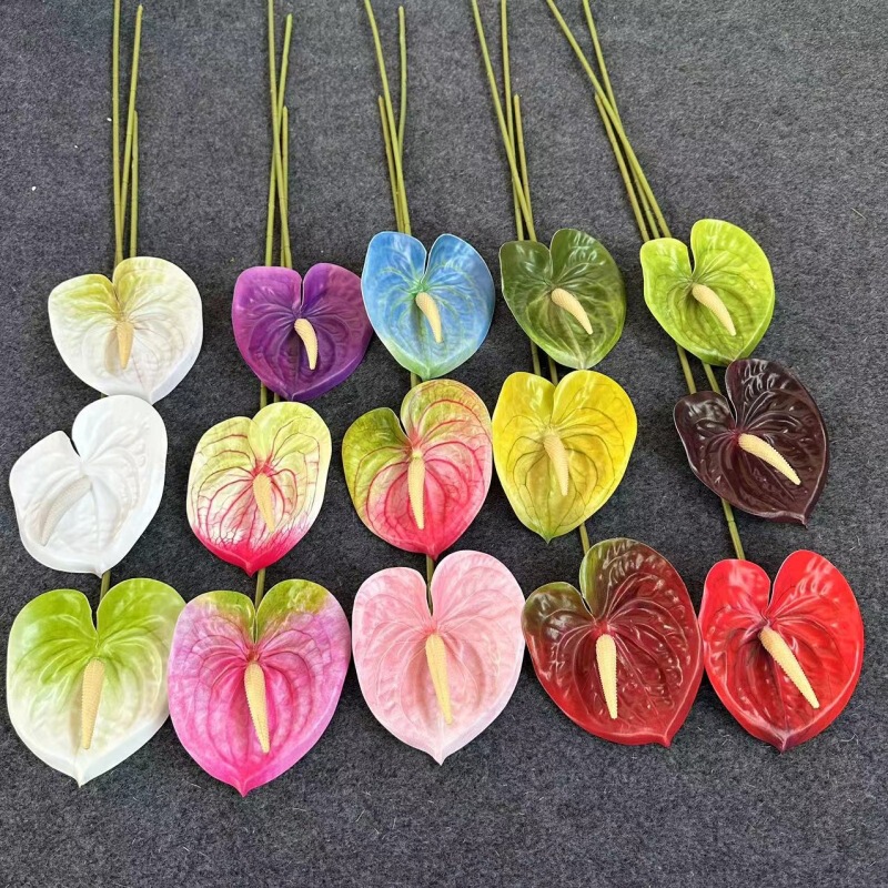 3D printing red palm simulation flower flame crane palm wedding auditorium layout home decoration simulation green plant factory wholesale