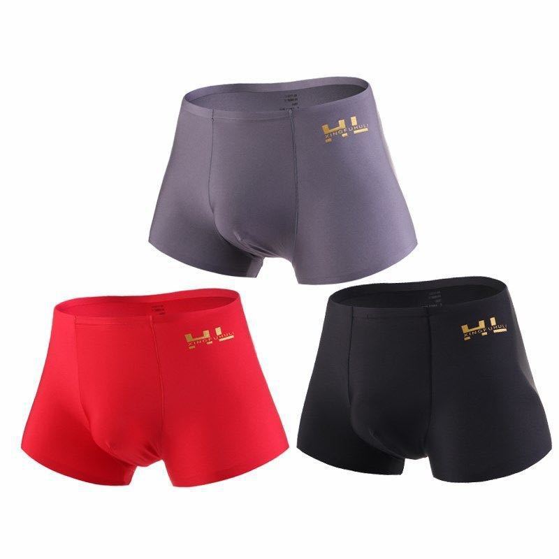genuine goods Happiness Fox Men's God Pants Summer Ice Silk Underwear Men's plus size Mid-Waist Elastic Boxer Four-Corner Trousers genuine goods Happiness Fox Men's God Pants Summer Ice Silk Underwear Men's plus size Mid-Waist Elastic Boxer Four-Corner Trousers