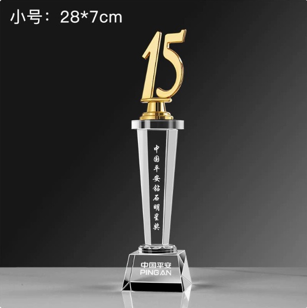 Trofeo de cristal personalizado con inscripción creativa Copa de premios de aniversario concurso de música regalo conmemorativo