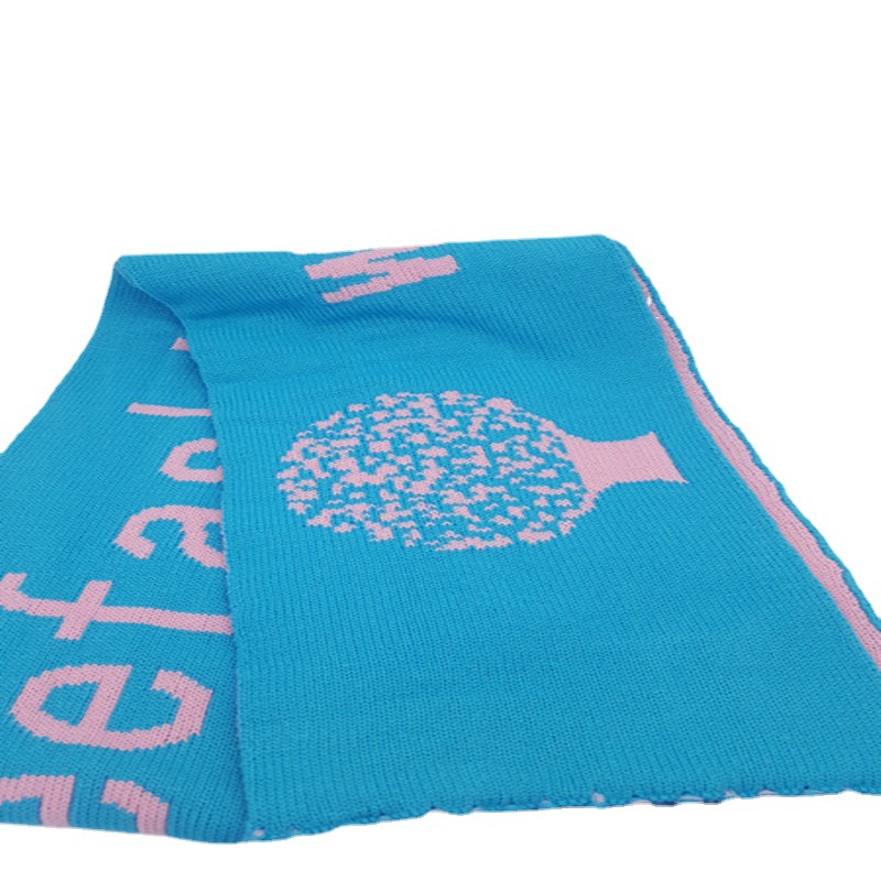 Fábrica al por mayor muñeca de juguete de lana pequeña bufanda Inglés Jacquard de punto bufanda para mascotas modelos adultos se puede personalizar