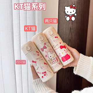 可爱卡通保温杯草莓熊弹跳式不锈钢豌豆杯女高颜值大容量学生水杯