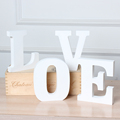 创意英文字母摆件 diy字母表白送礼物 白色木质 婚礼装饰拍摄道具