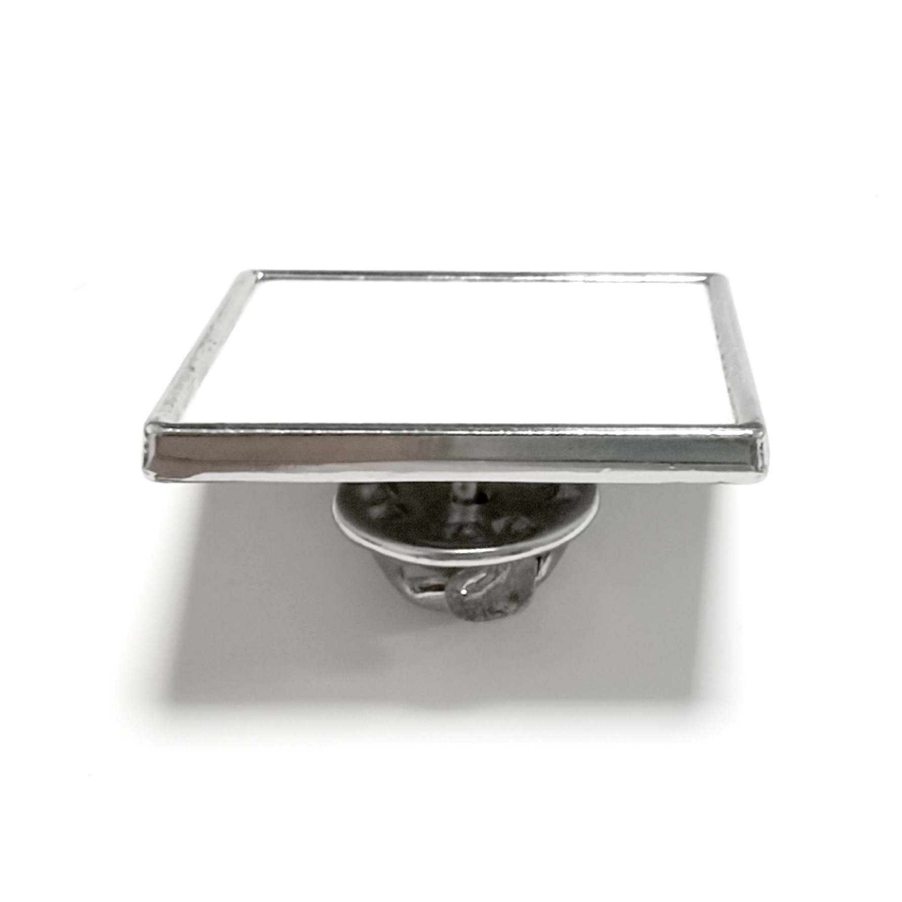 Insignia de transferencia térmica Insignia de acero inoxidable dibujo Insignia de bricolaje Insignia cuadrada de metal Empleado Tarjeta de trabajo empresarial