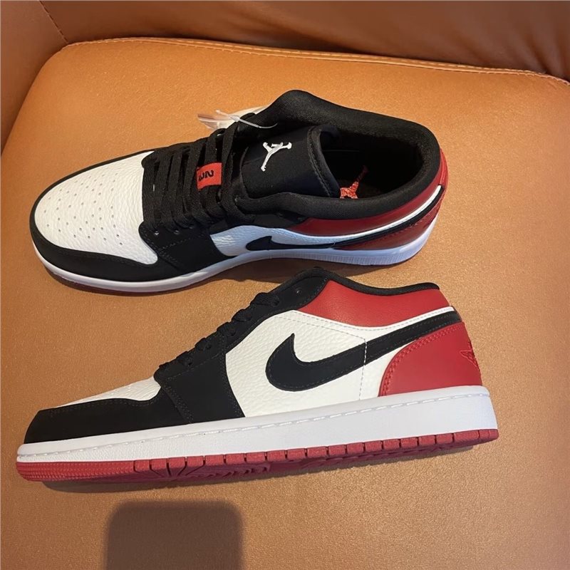 AJ1 로우탑 화이트, 블랙, 레드 (마찰음 + 초고속 배송)