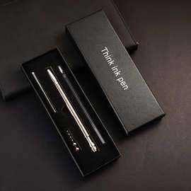 创意新款金属签字笔套装商务办公文具中性笔多功能磁性减压笔文具