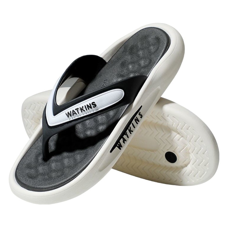 Men's Flip-Flops, Summer Outdoor Thick-Soled Trendy and Fashionable New Beach Men's Shoes, Soft-Soled Flip-Flops for Couples