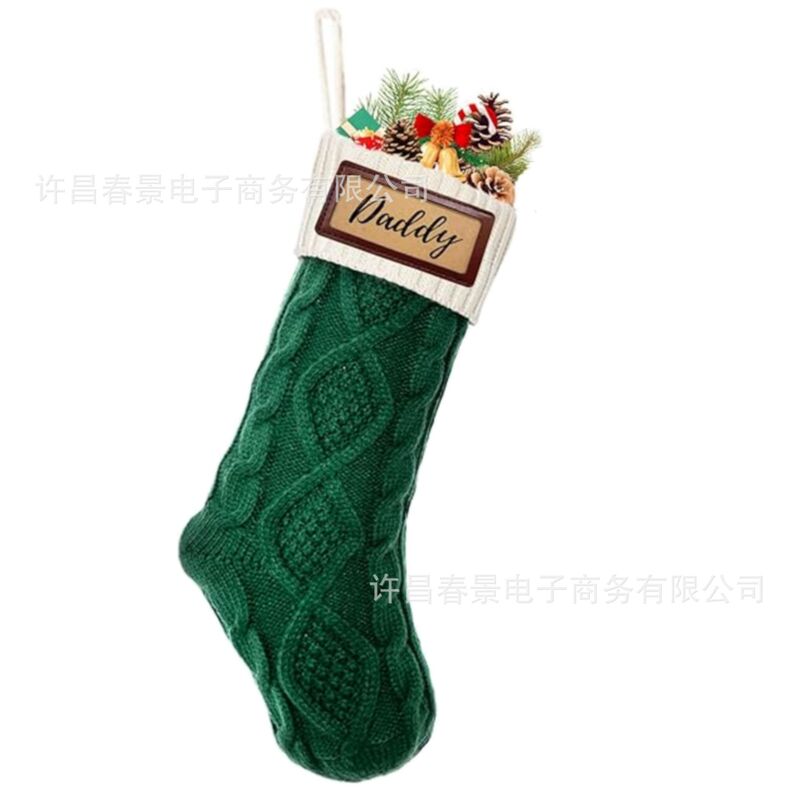 レザークリスマスソックス クリスマスデコレーション用品 クリスマスソックス ギフトバッグ ニットクリスマスペンダント Amazon|undefined