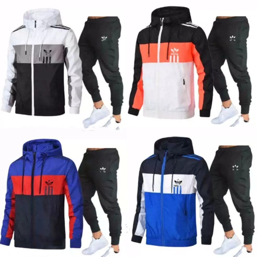 2023 marca de moda transfronteriza costura deportiva traje casual cazadora de moda para hombres protección solar transpirable traje casual al por mayor