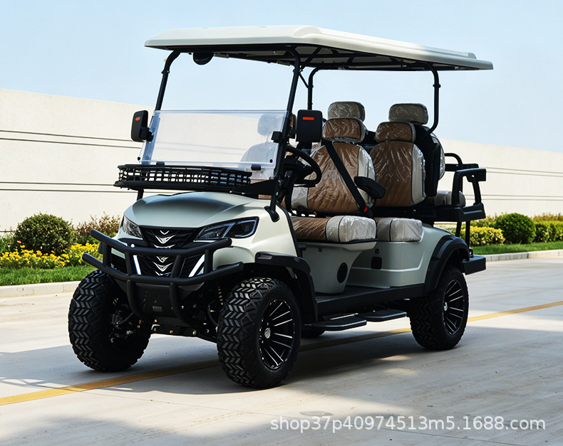 Electric Golf Cart Sightseeing Vehicle 2-10 Seats for Tourist Attractions, Parks, Hotels, Property Tours, and Beach Use