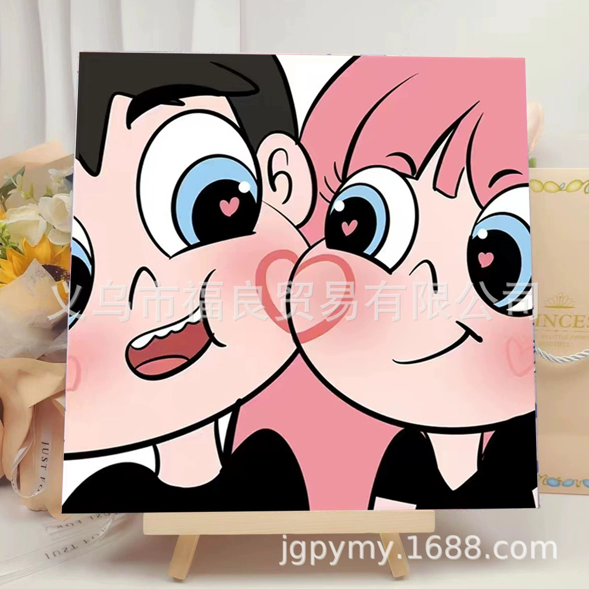 Набор алмазной мозаики DIY 30×30 см, деревянная рама, стразы и инструменты для выкладки