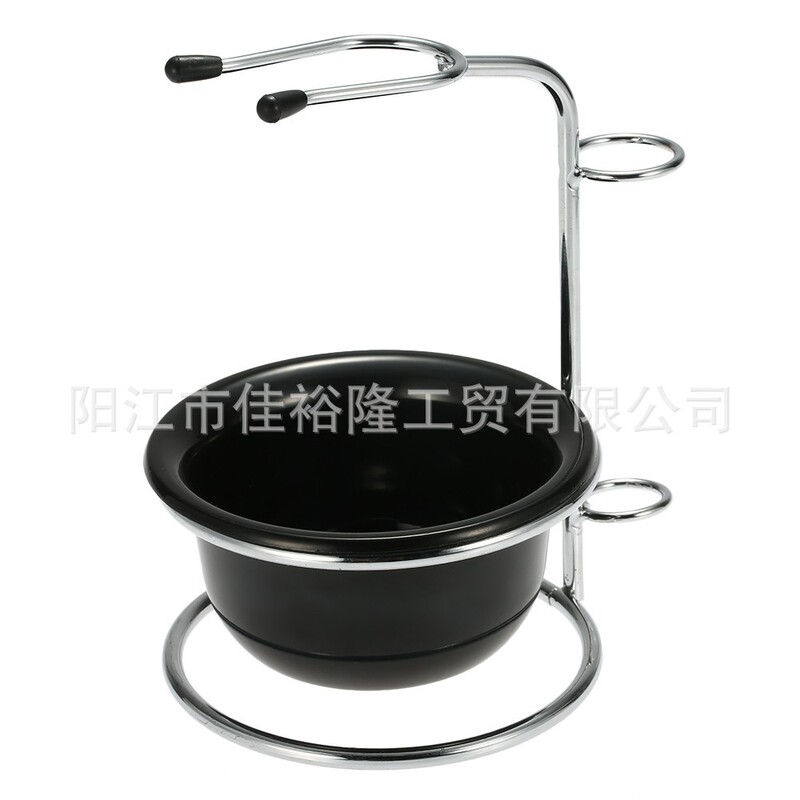 Electroplated Razor Holder with Plastic Razor Bowl, Factory Direct Sales Razor Brush Set, Personal Cleaning Tools, Razor Holder, Hot Sale