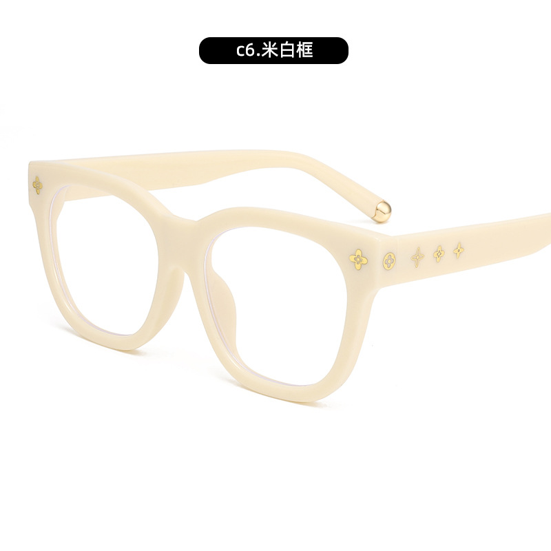Moda y moda con gafas, marco de gafas, anti-luz azul, modelo de celebridad de Internet, estudiante de cuello blanco, transmisión en vivo simple, marco grande