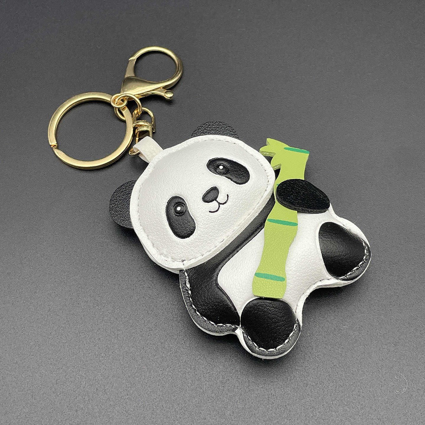 Nuevo cuero PU lleno de algodón animal pequeño bolso de llaver para colgar perros panda leones DIY colgar pequeños regalos image 15