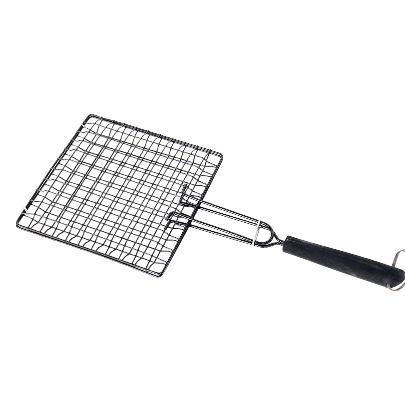 Gran por mayor transfronterizo para grados de alimentos sin contacto red de barbacoa plegable red de barbacoa portátil red de barbacoa rectangular red de pescado asado