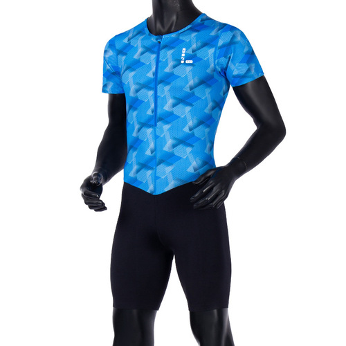 Zero-Resistance Track and Field Short-Sleeve Unisex One-Piece Spandex Running Race Suit for Men