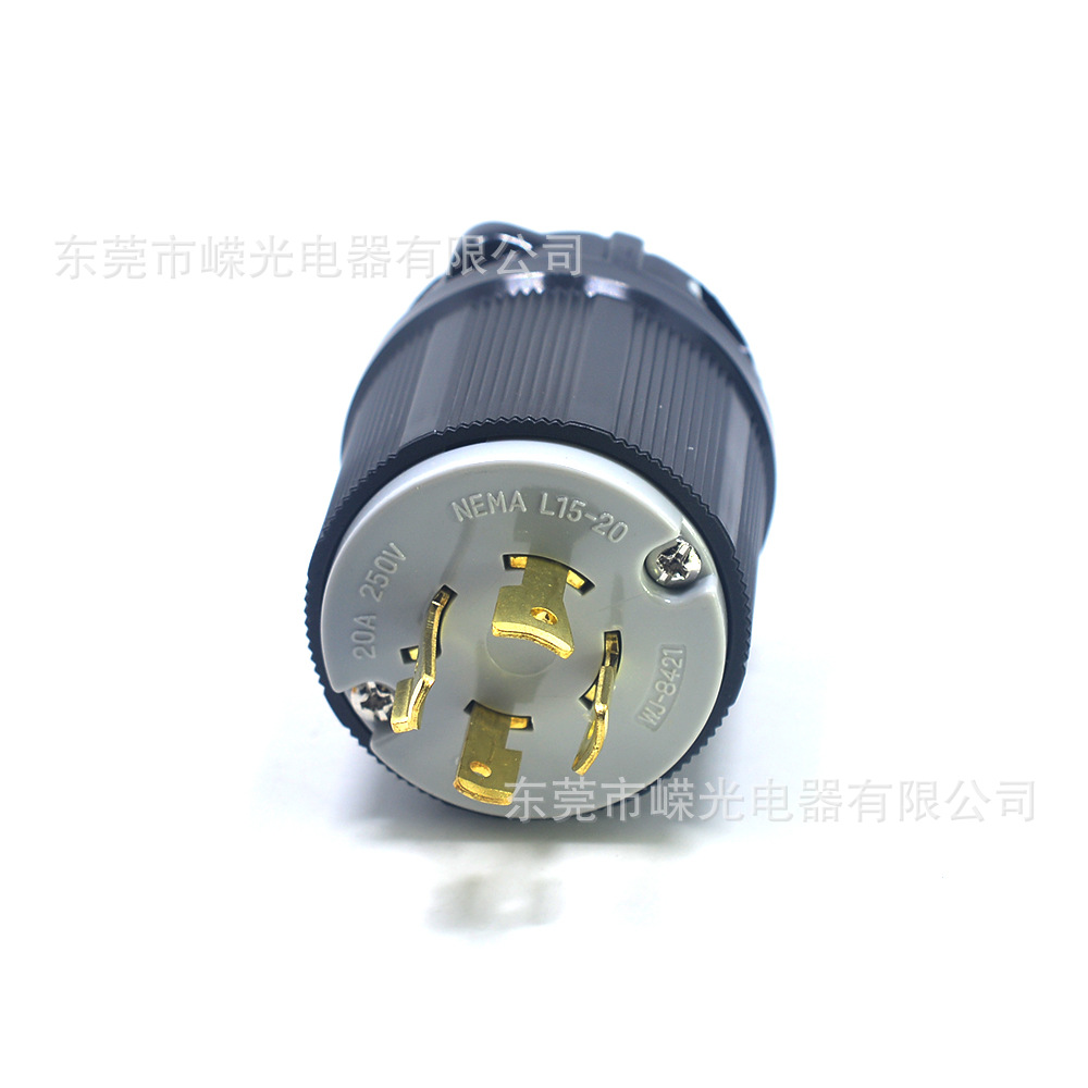 WJ-8421 NEMAL15-20P防脱落插头20A250V4PUL半导体医疗器械接线头