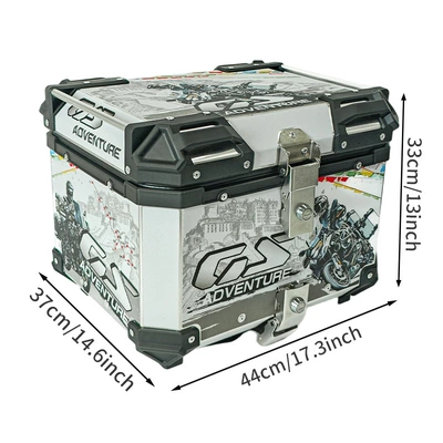 Cross-Border Motorcycle Aluminum Alloy Tail Motorcycle trunk - 45lpotala-white