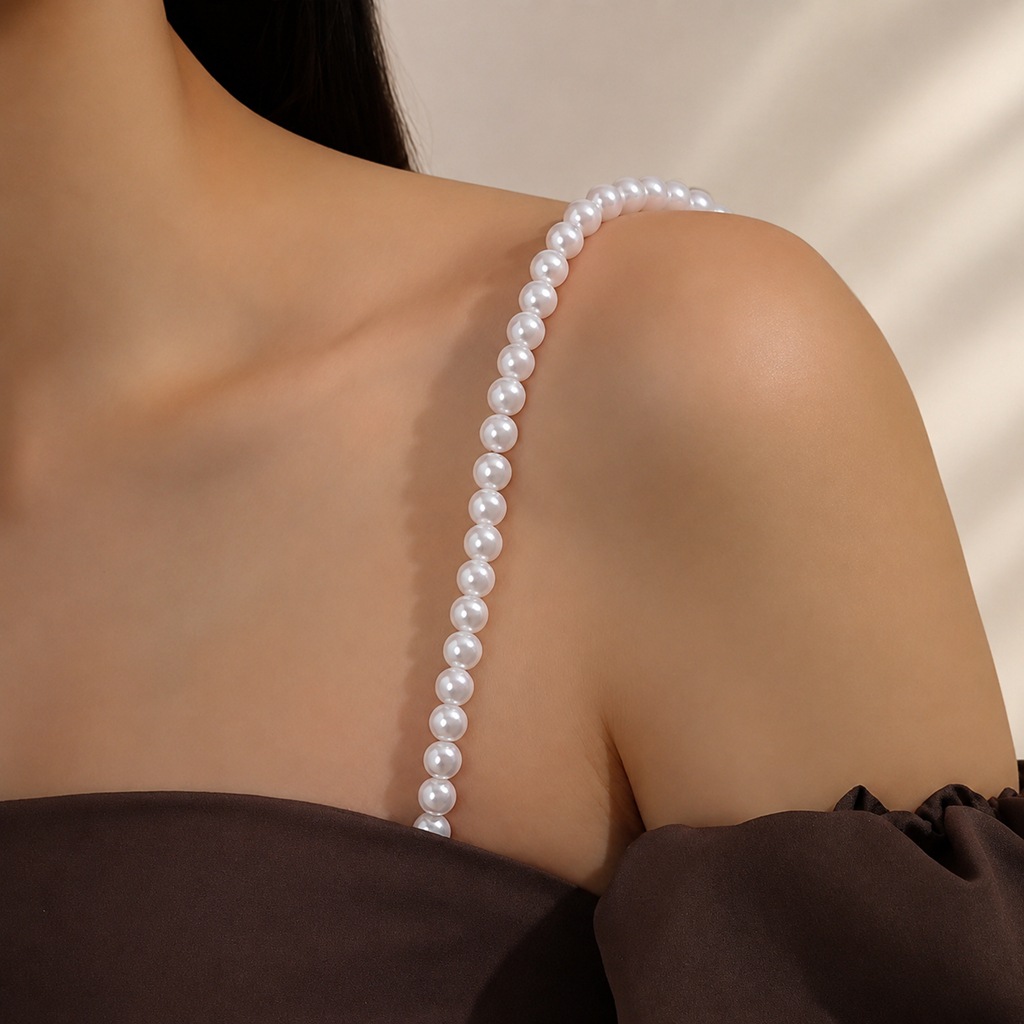 Elegant adjustable straps pearl