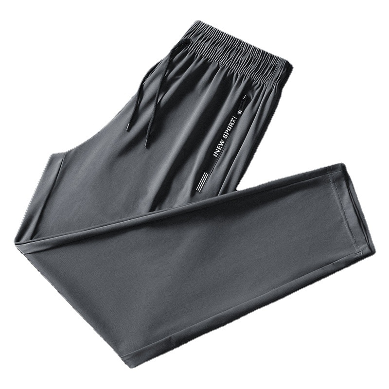 Pantalones de seda de hielo pantalones de secado rápido elásticos para hombres verano hombres transpirables deportes al aire libre fitness correr pantalones casuales al por mayor