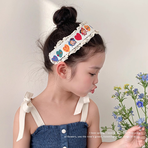 Child Magic Tape Hair Tidying Tool, Girls' Eyebrow Tape to Fix Hair, Little Girl Wide-Border Hair Headband