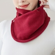Elegant Fleece Scarf Windproof Elegant Burgundy Li���L�q����