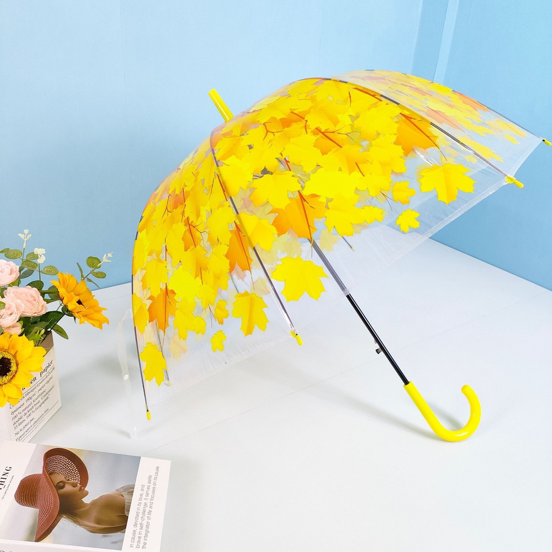단풍잎 노란색 (인터넷 연예인 인기 단풍잎 우산)