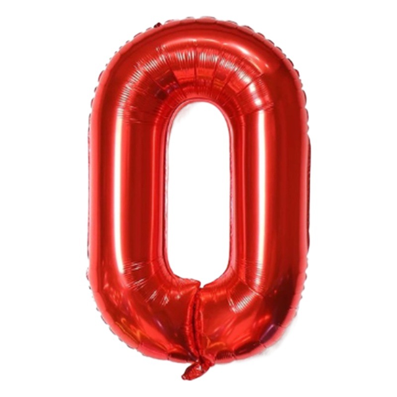Globo de aluminio rojo del helio de los niños, globo del número del papel de aluminio de 32 pulgadas, de 0 a 9 pulgadas, compromiso image 1