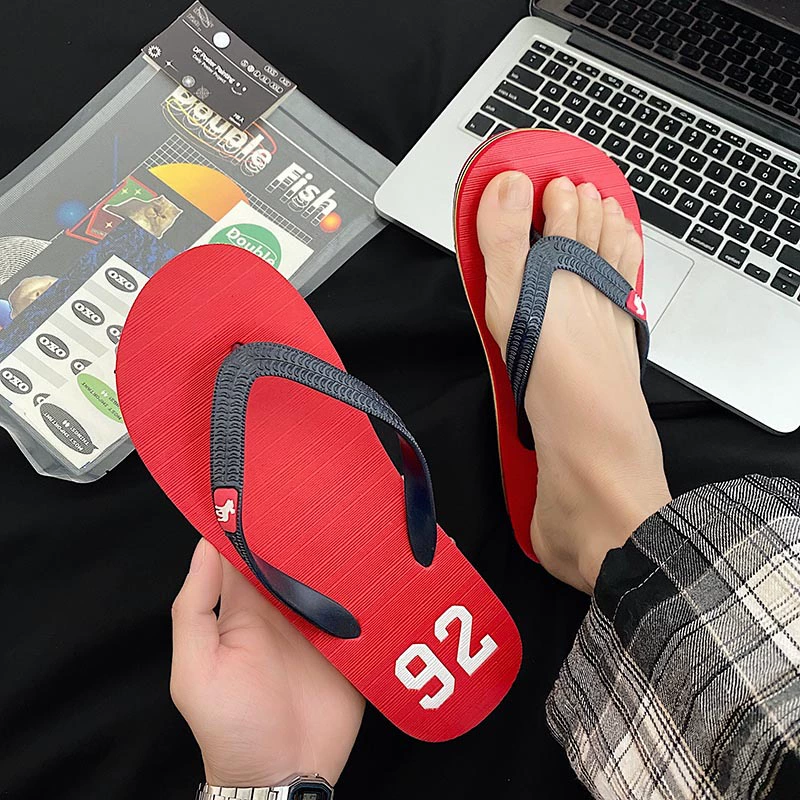 Летние шлепанцы, Молодежные трендовые мужские пляжные туфли, верхняя одежда на плоской подошве, модные сандалии AF и тапочки, оптовая продажа