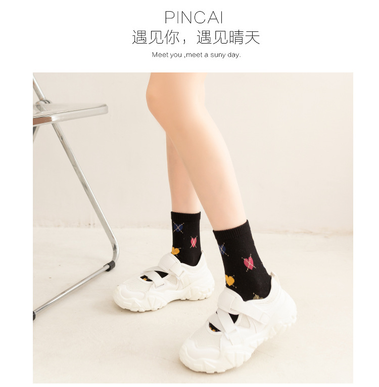 Long Socks Heart Pattern Cute Tube Socks Korean Socks Spring And Summer display picture 5
