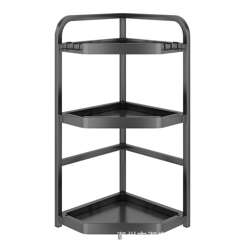 Kitchen corner spice rack, multi-layer corner shelf, home use wall corner corner standing oil salt vinegar storage rack