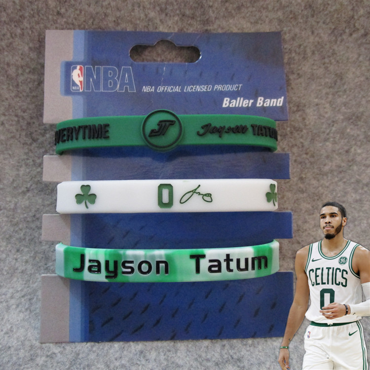 Estrella de baloncesto Kobe James Owen Currillos firma ajustable pulsera mixta blanca de tres piezas para fanáticos