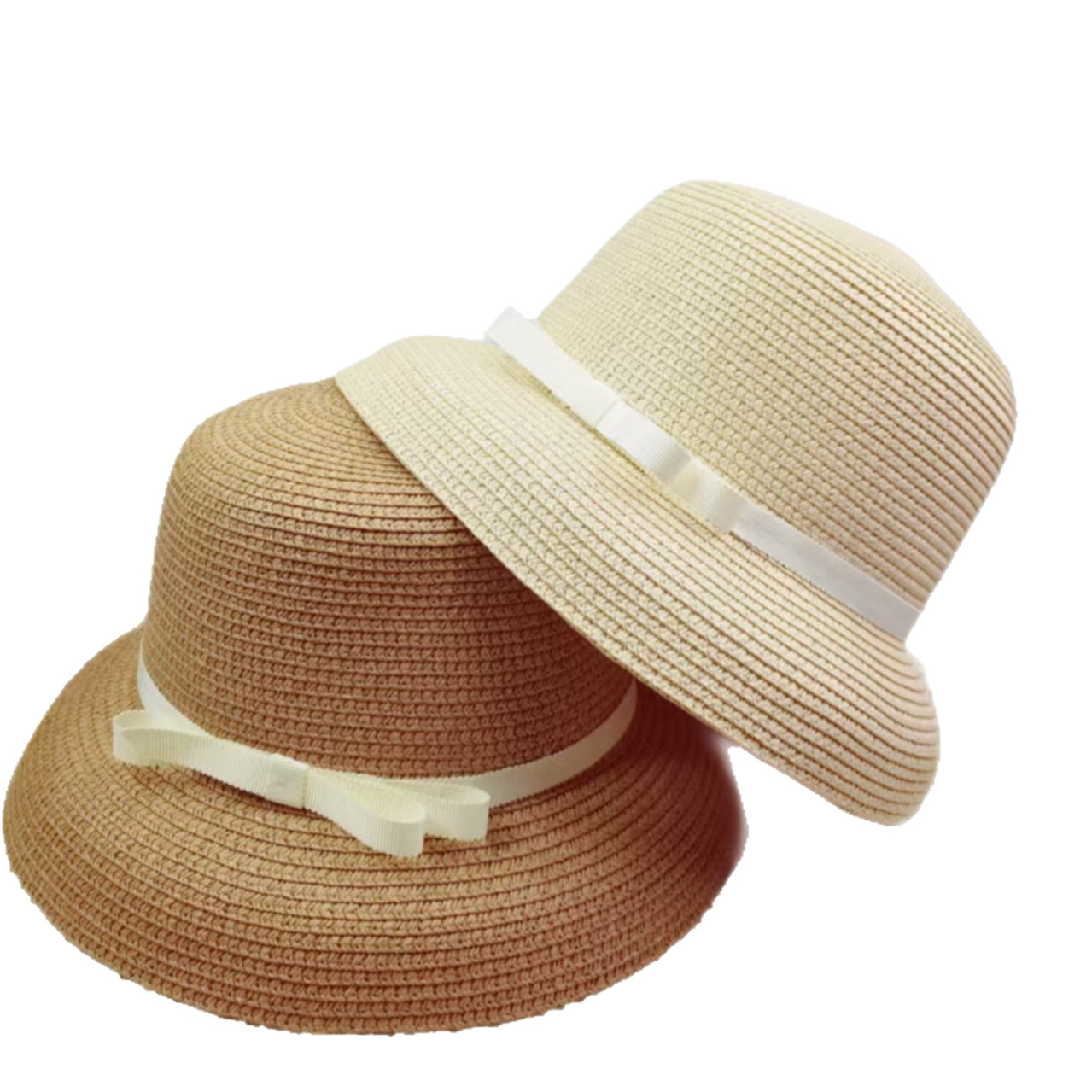 Hepburn Style Raffia Straw Sun Hat For Women Summer Beach_voghion.com