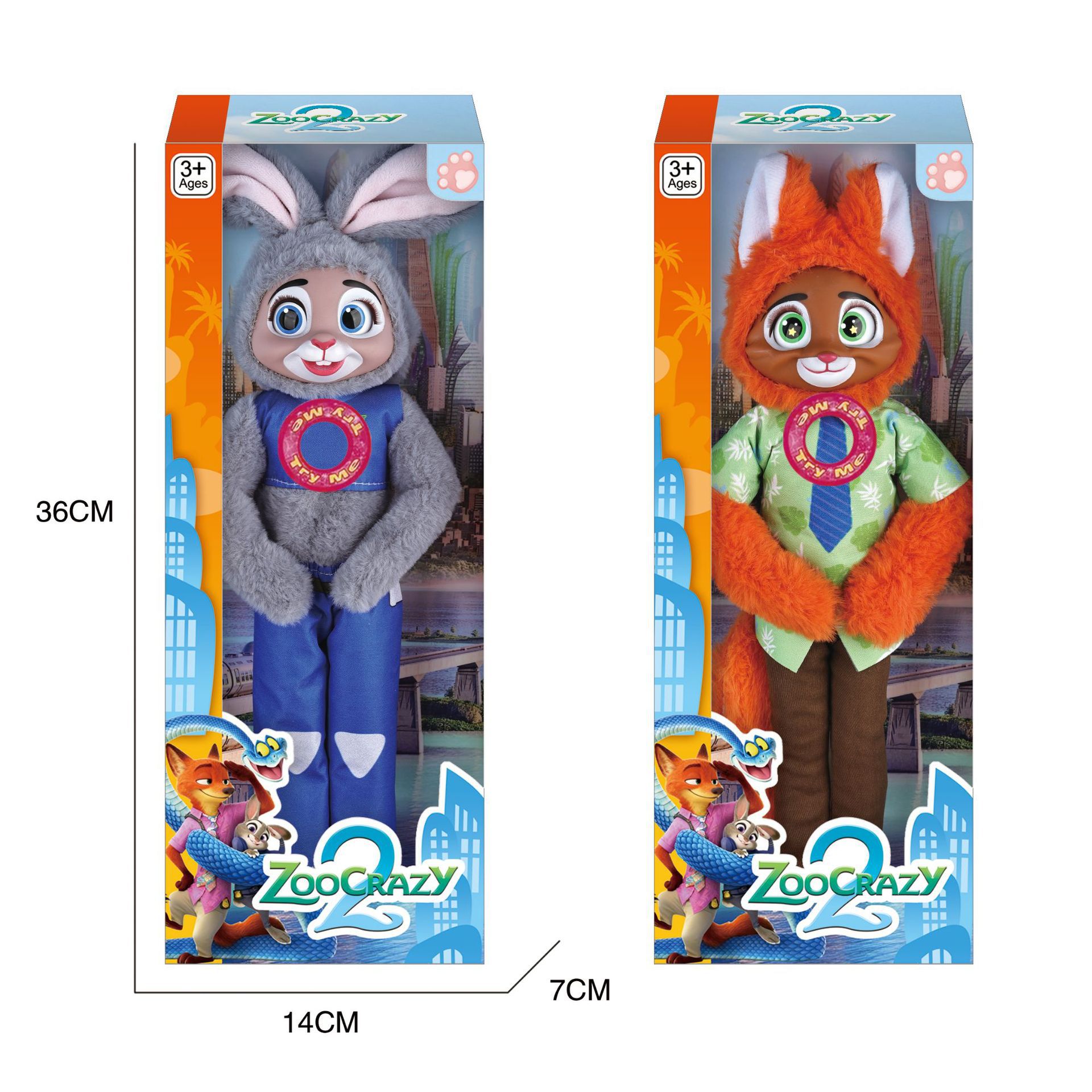 Transfronterizo Mad Animal City 2 muñecas Judinique con luces musicales ojos 3D hechos a mano muñecas perimetrales juguetes