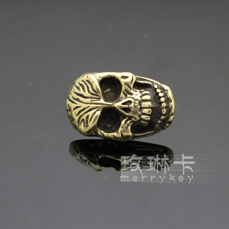Brass Smiling Skull Funny Caibu Wallet Buckle Live Broadcast Internet Celebrity Leather Bags Decorative Buckle Small Accessories Wholesale