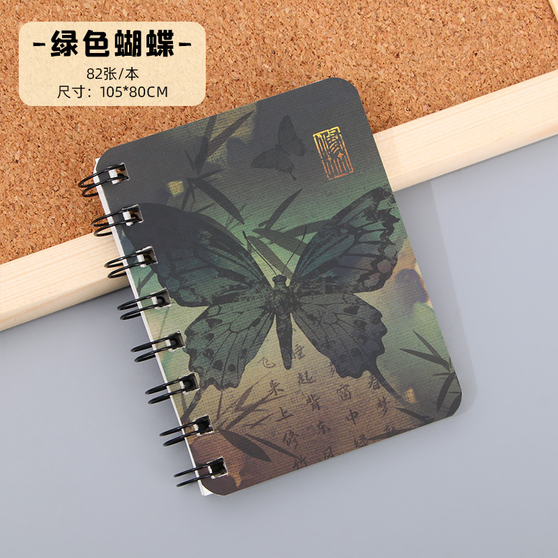 Nuevo estilo antiguo A7 bobina lateral de los estudiantes palabras en blanco cuaderno de bolsillo mini cuaderno al por mayor