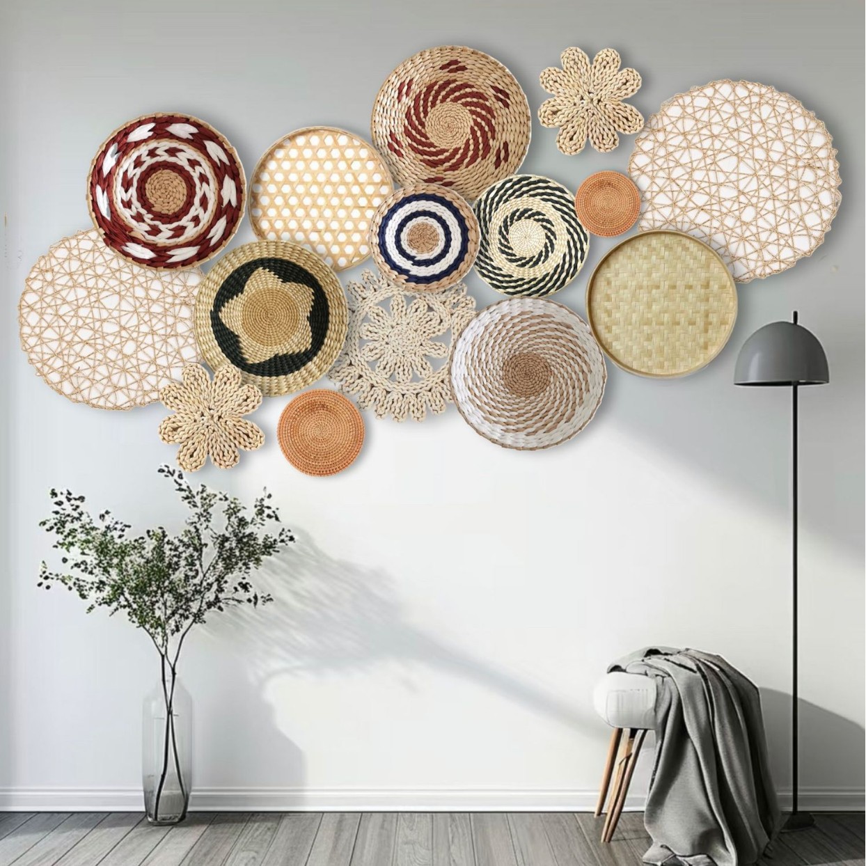 Decoración de Pared Tejida a Mano Estilo Pastoral para Restaurante y Paredes image 72