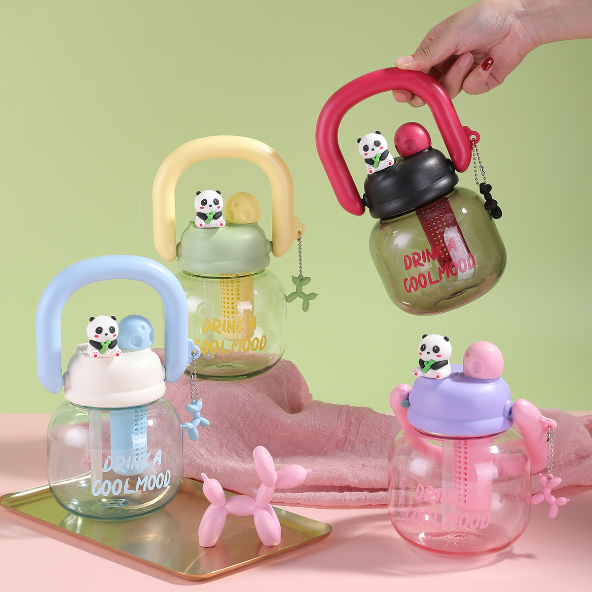 Giant Straw Cup With Tea Filter And Dual Drink Lid Large Capacity_voghion.com