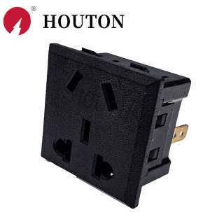 Card embedded 10A 2-3 plug new national standard (welding wire) small five-hole table central cabinet AC power socket