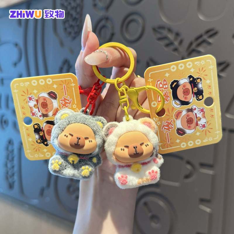 Get Rich Overnight, Attract Wealth, Capybara Keychain, Velvet Plush Capybara Doll Pendant, Bag Charm, Small Gift Get Rich Overnight, Attract Wealth, Capybara Keychain, Velvet Plush Capybara Doll Pendant, Bag Charm, Small Gift