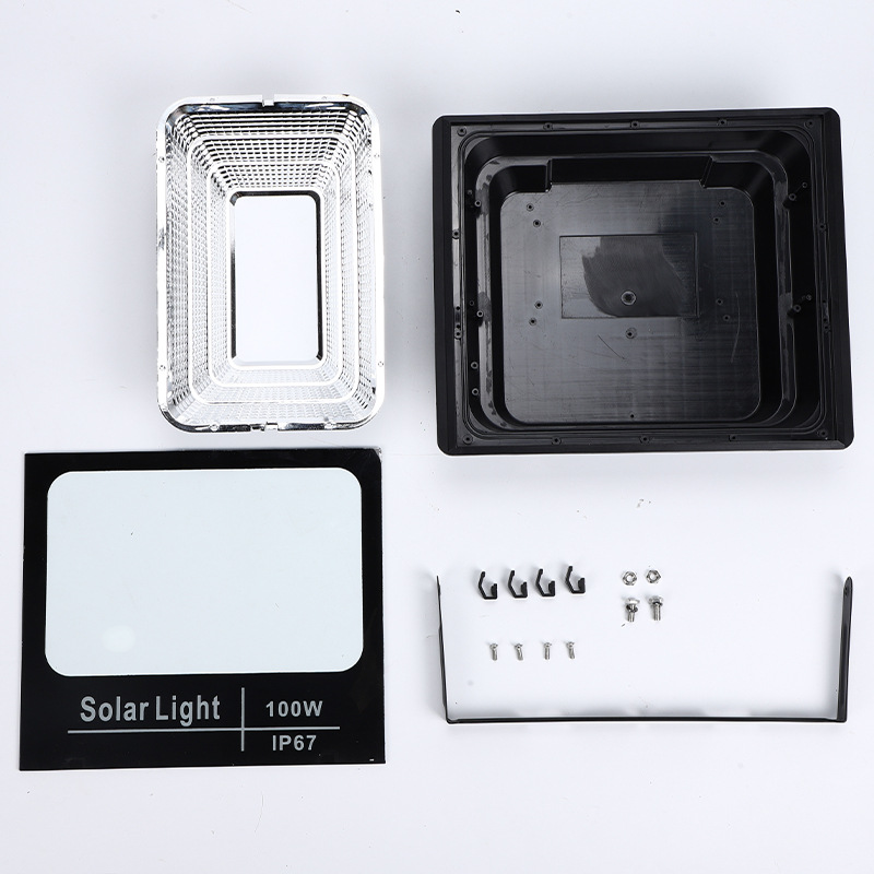 Kit de carcasa de luz de inundación solar LED Kit de carcasa de proyector de aluminio fundido a presión Kit de luz de proyección de 25-200W