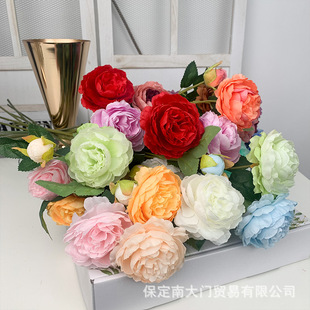 Simulated flowers, peonies, Brazilian roses, wedding venue flower arrangements, home wedding props, simulated flower arrangements, wholesale