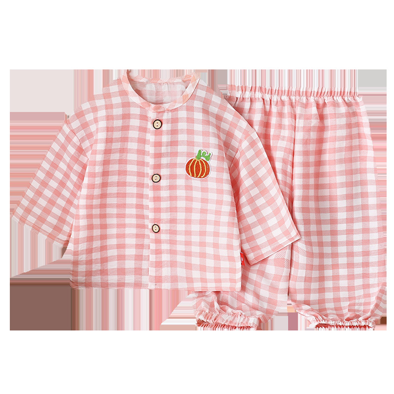 Hombres y niñas nubes algodón conjunto de ropa de casa cardigan de verano dibujos animados pijamas para niños pantalones de primavera y otoño dos piezas