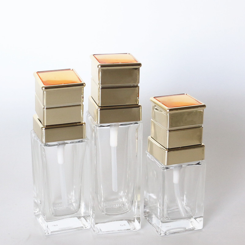 20ml 30ml 40ml方形粉底液玻璃瓶 高档乳液瓶 30ml四方形精华液瓶