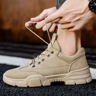 2022 New Martin Boots Korean Style Work Boots Men's Autumn Men's Casual Shoes Low-Top Outdoor Labor Protection Shoes Winter